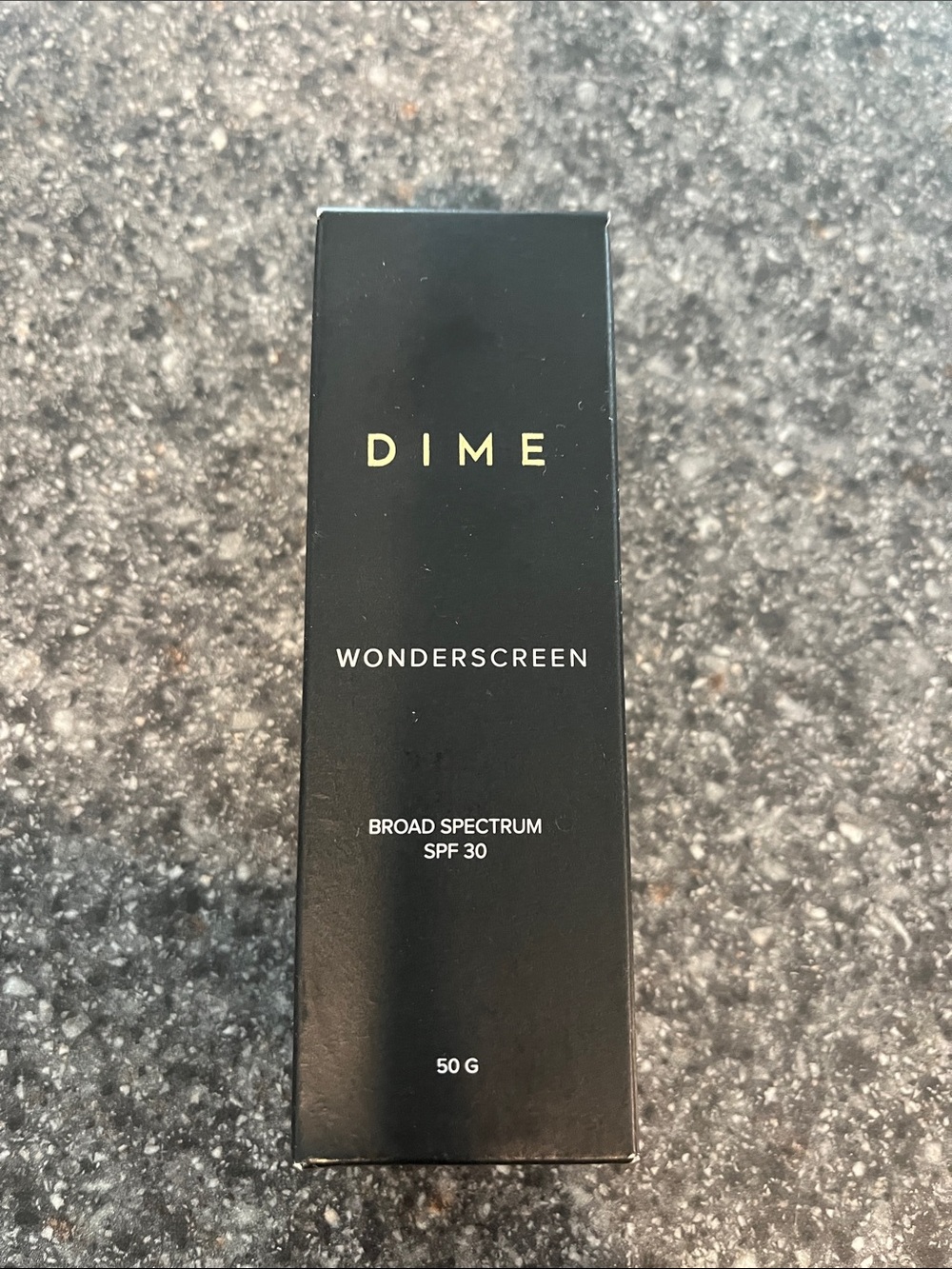 NEW sealed in box DIME Wonderscreen Broad Spectrum SPF 30 - Black Packaging